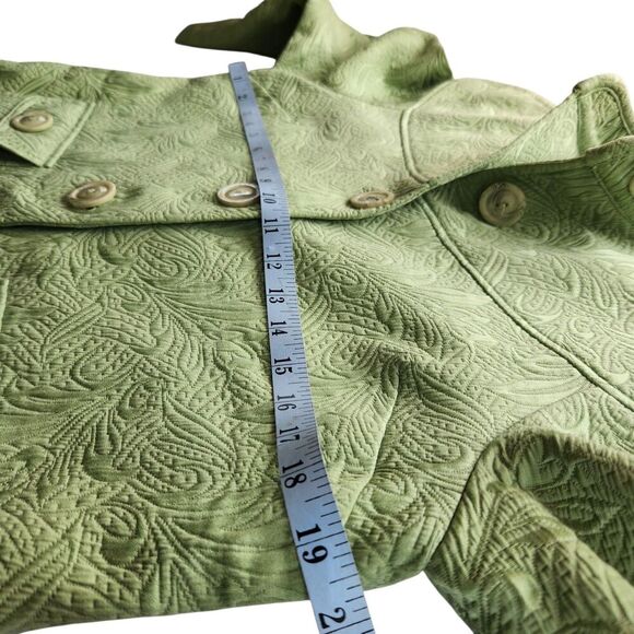 Emma James Blazer Size 8 Green Front Buttons With Pockets 3/4 Sleeves - Picture 7 of 11